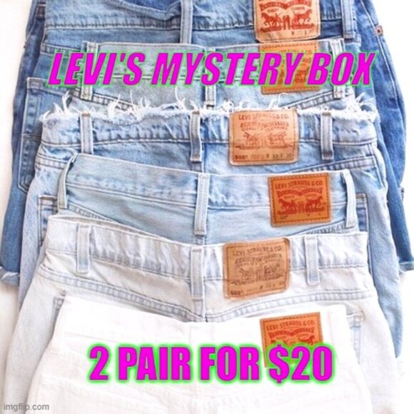 LEVI'S MYSTERY BOX 2 PAIR FOR $20 - A RESELLERS DELIGHT! - Picture 1 of 1